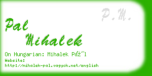 pal mihalek business card